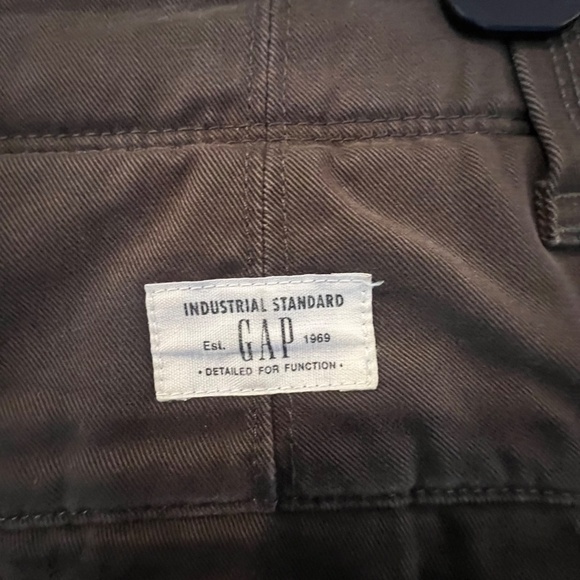 Gap Khakis Distressed Chocolate Brown Loose Boot Fit, Cotton, Size 36x32 - Picture 10 of 15